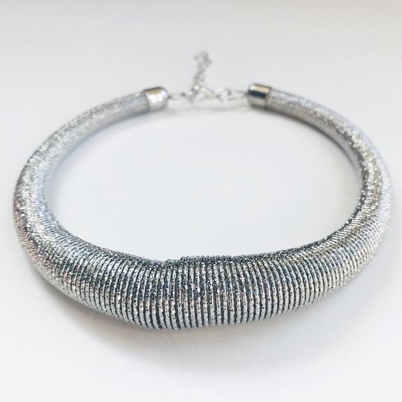 Golden Linings Jewelry - Trendy silver choker necklace